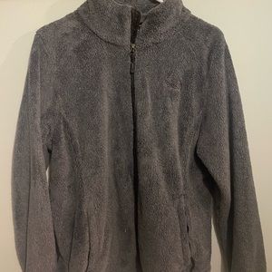 North face fuzzy zip up size large!